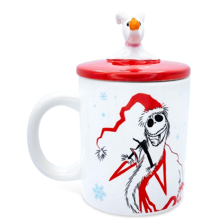 Toynk Disney The Nightmare Before Christmas Santa Jack Ceramic Mug With Sculpted Lid | Drinkware