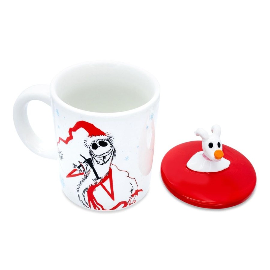 Toynk Disney The Nightmare Before Christmas Santa Jack Ceramic Mug With Sculpted Lid | Drinkware