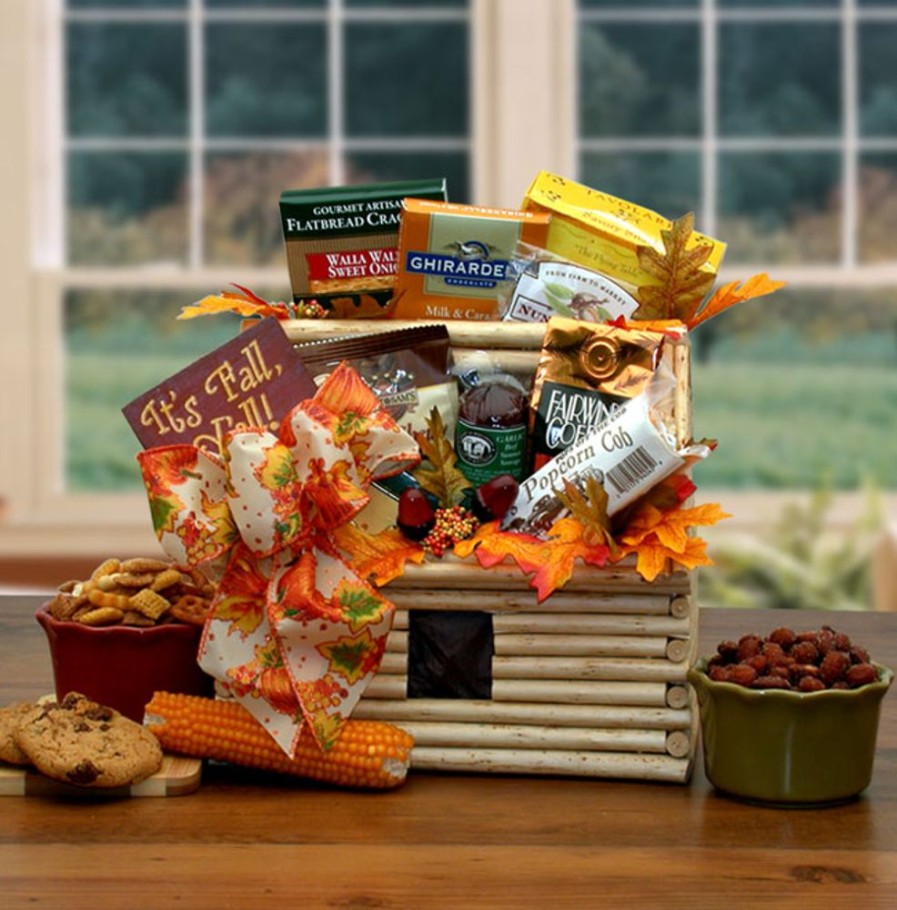 GBDS It'S Fall Y'All Fall Log Cabin Gift | Gourmet Gift Baskets