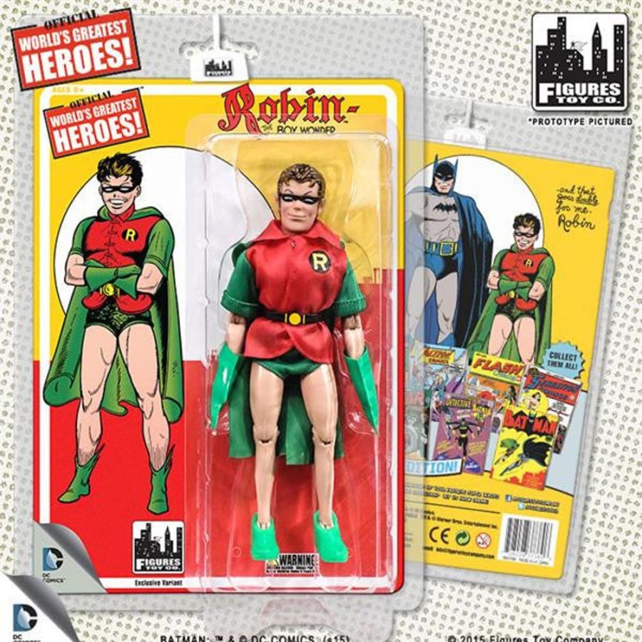 MeTV Figures Dc Comics Retro "First Appearances" Series 1: Robin (Green Cape Variant) | Heroes & Villains