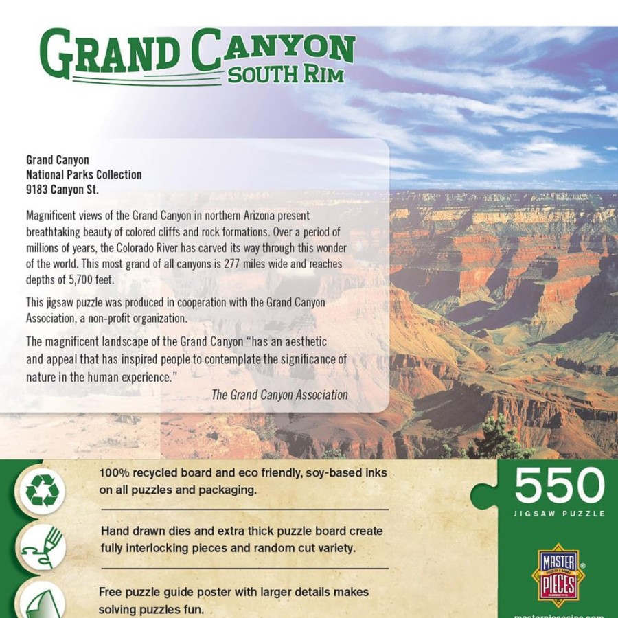 Toynk Grand Canyon South Rim 550 Piece Jigsaw Puzzle | Retro Toys & Games