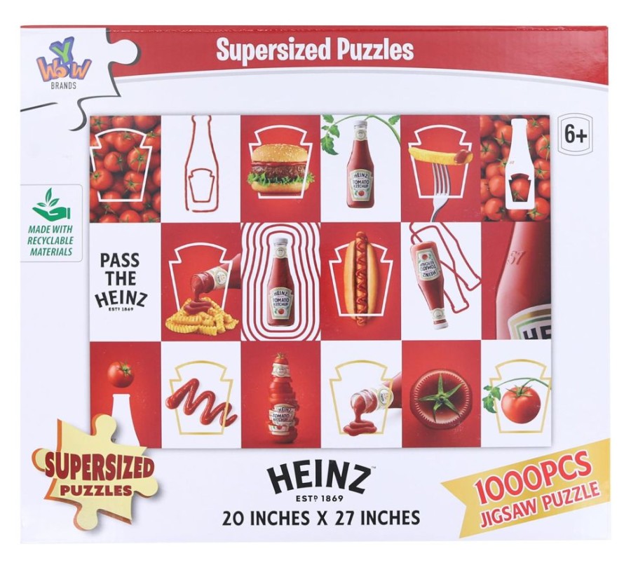 Toynk Heinz Ketchup Supersized 1000 Piece Jigsaw Puzzle | Classic Brands Tees