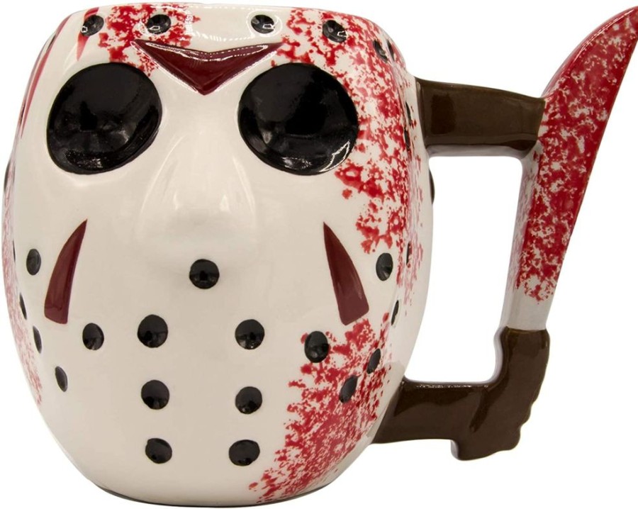 Toynk Friday The 13Th Jason'S Mask 3D Sculpted Ceramic Mug | Holds 20 Ounces | Drinkware