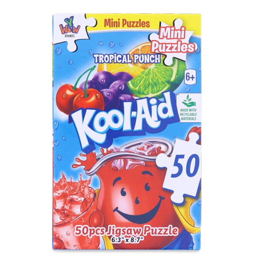 Toynk Kool-Aid 50 Piece Mini Jigsaw Puzzle | Tropical Punch | Classic Brands Tees