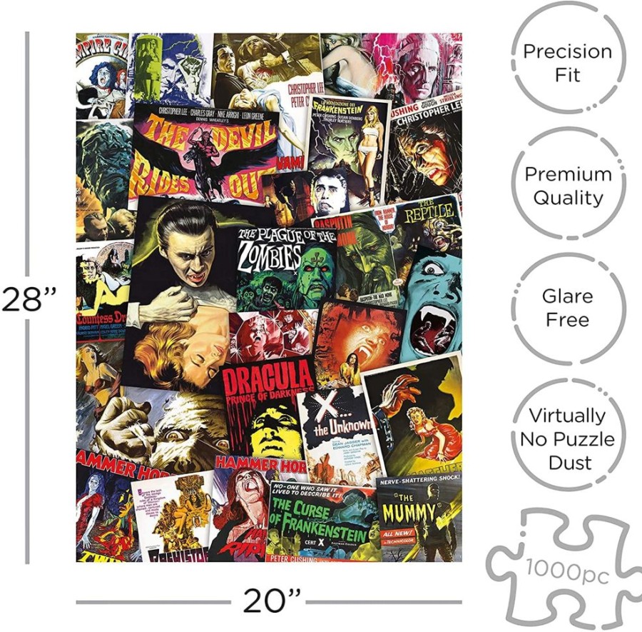 Toynk Hammer Classic Horror Movies Collage 1000 Piece Jigsaw Puzzle | Puzzles