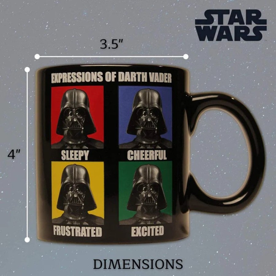 Toynk Star Wars - Darth Vader Expressions Ceramic Mug | Holds 14 Ounces | Drinkware