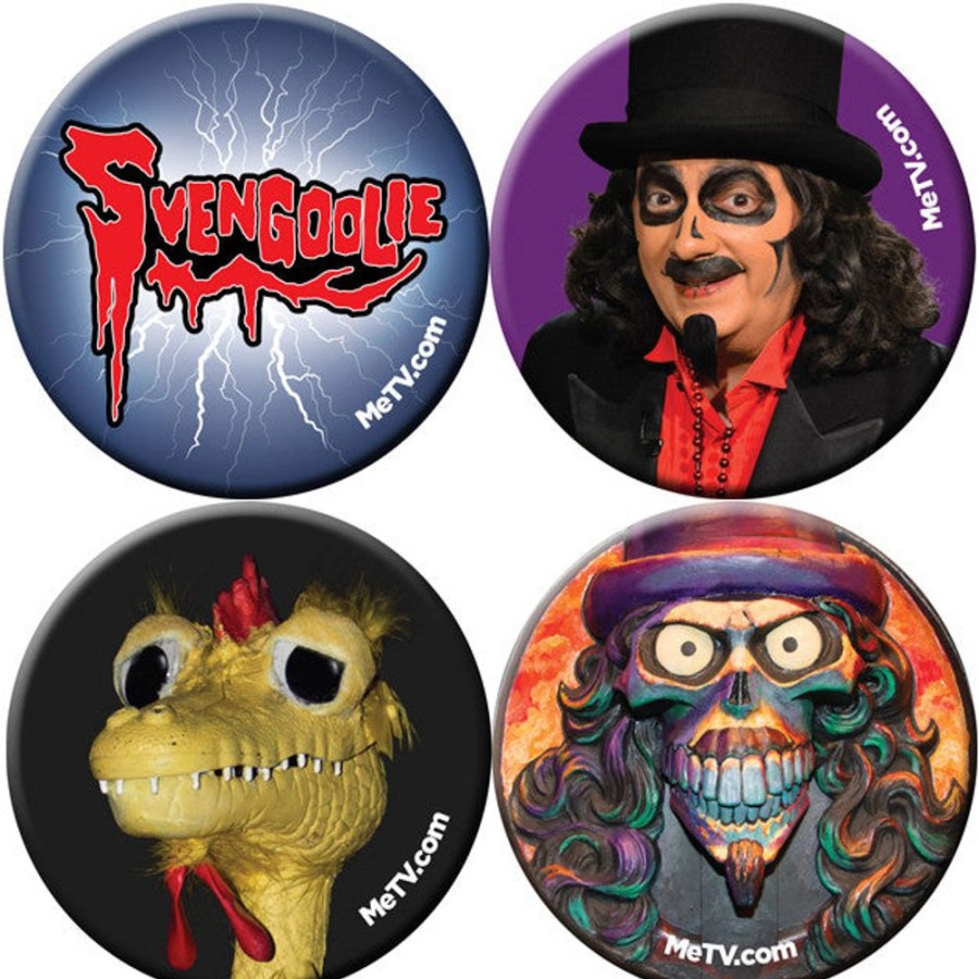 MeTV Originals Limited Edition Svengoolie® And Kerwyn Buttons: Set 1 | Svengoolie Store