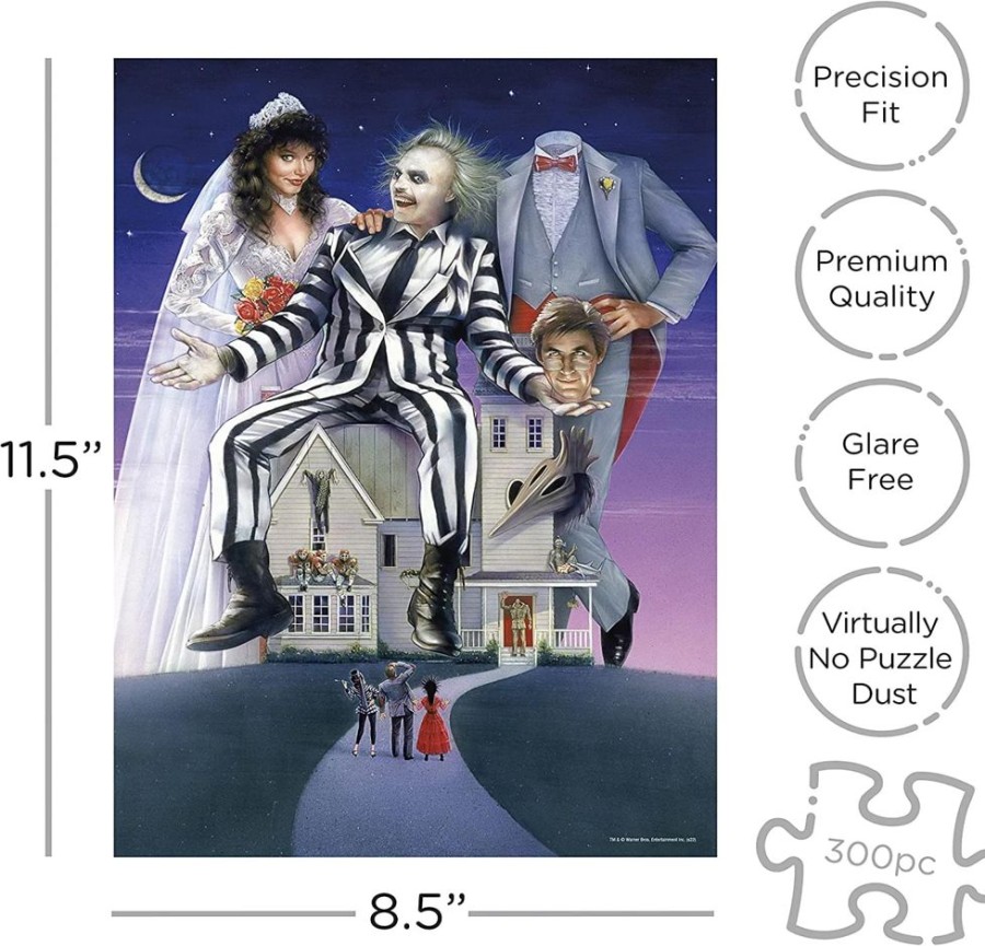 Toynk Beetlejuice 300 Piece Vhs Jigsaw Puzzle | Retro Toys & Games