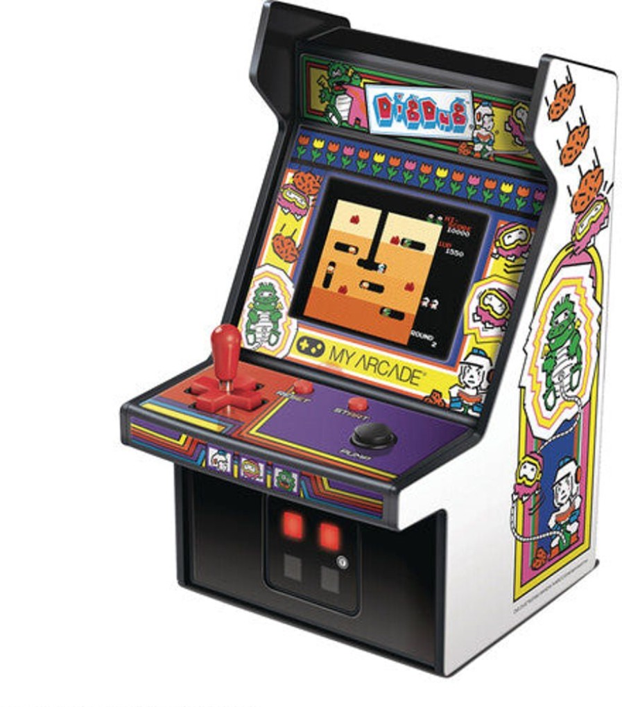 MeTV Entertainment My Arcade Dgunl-3221 Dig Dug Micro Player Retro Arcade Machine - 6.75 In Cabinet | Handheld Video Games