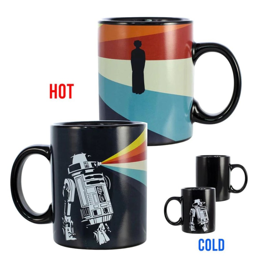 Toynk Star Wars - R2-D2 Heat Reveal Leia 11Oz Ceramic Coffee Mug | Drinkware