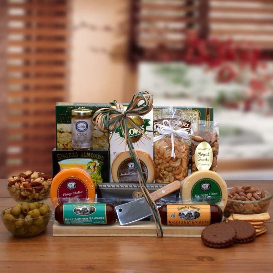 GBDS Ultimate Gourmet Nut & Sausage Board | Gourmet Gift Baskets