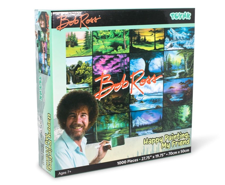 Toynk Bob Ross Happy Painting, My Friend Nature Puzzle | 1000 Piece Jigsaw Puzzle | Retro Toys & Games