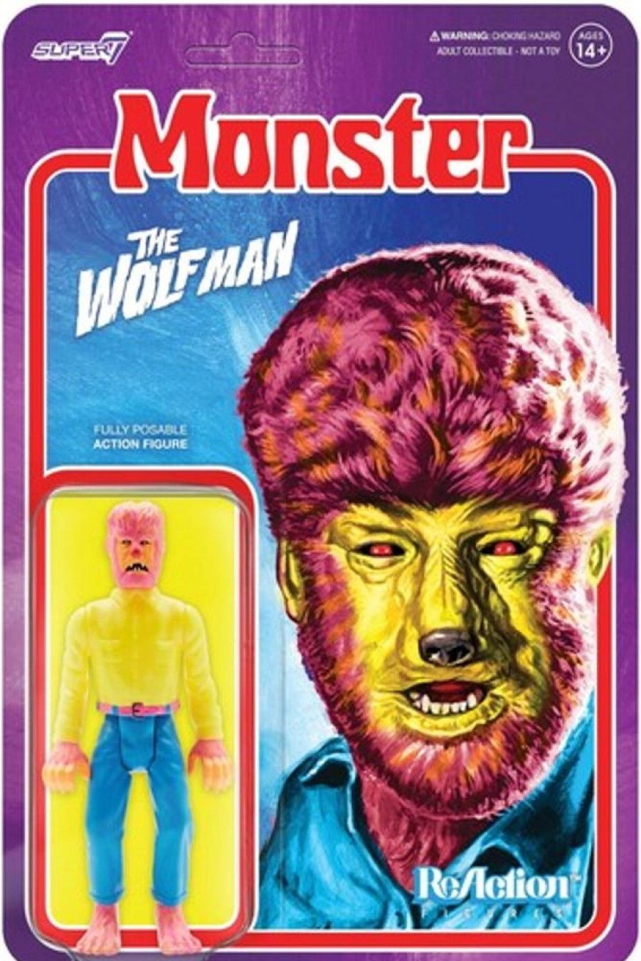 MeTV Entertainment Super7 - Universal Monsters Reaction Figure - The Wolf Man (Costume Colors) | Universal Monsters