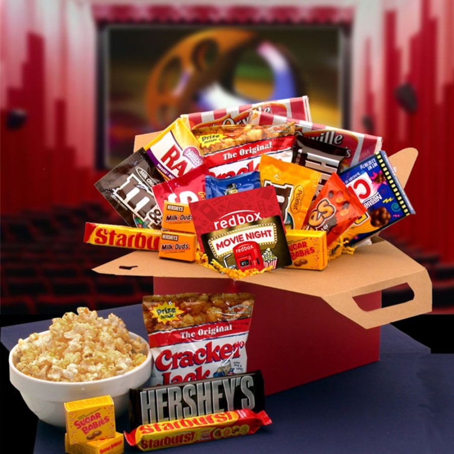 GBDS Blockbuster Night Movie Care Package With 10.00 Redbox Gift Card | Movie Night Gift Baskets