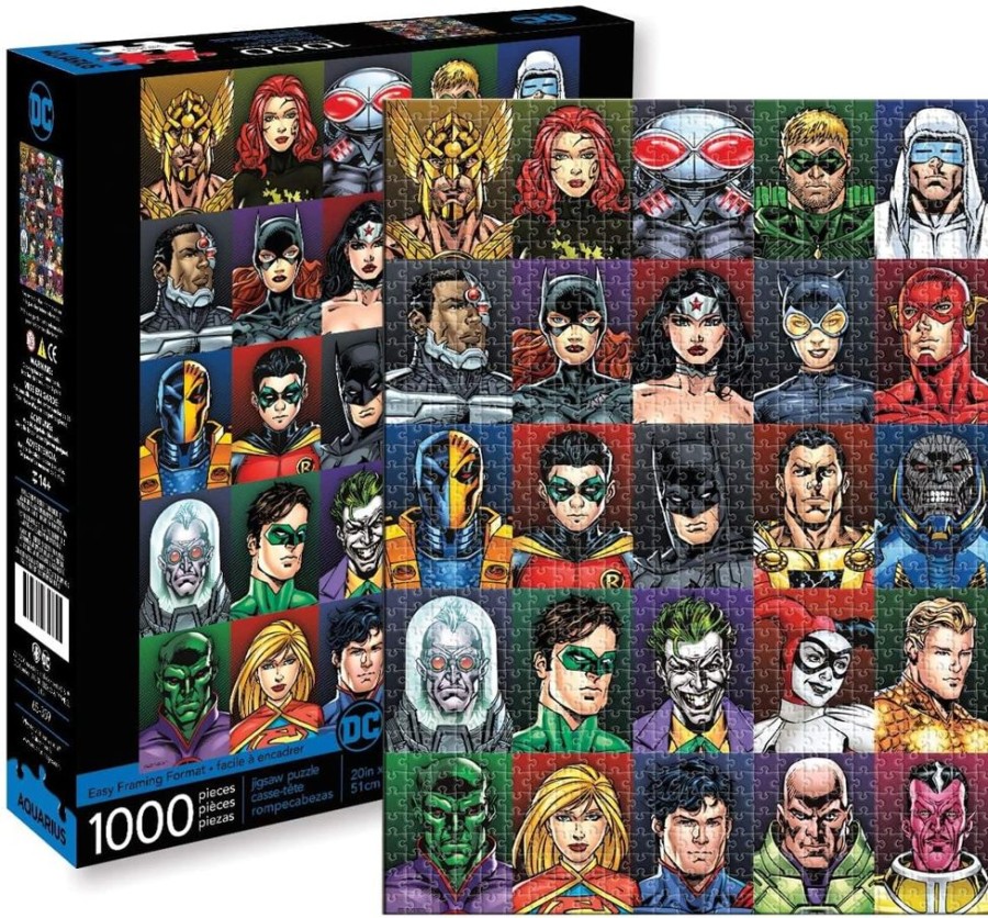 Toynk Dc Comics Faces 1000 Piece Jigsaw Puzzle | Retro Toys & Games