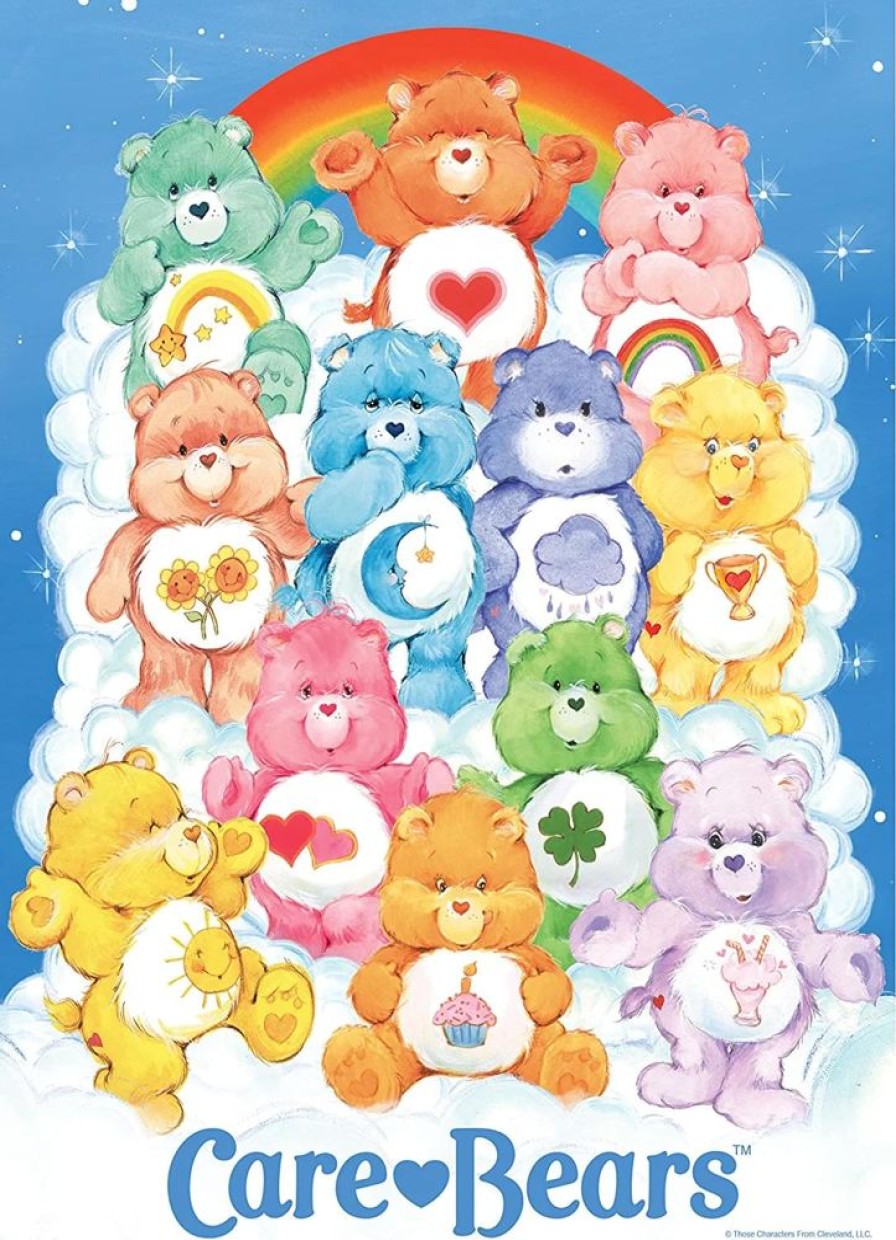 Toynk Care Bears 40Th Anniversary Collage 1000 Piece Jigsaw Puzzle | Retro Toys & Games