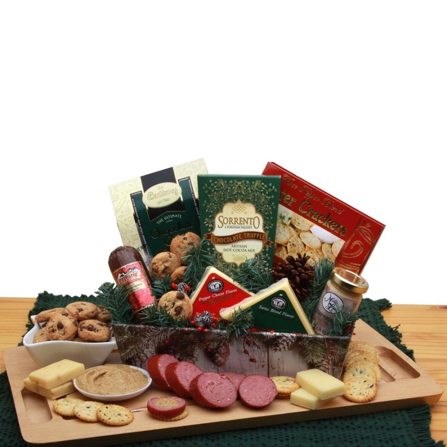 GBDS A Rustic Winter Holiday Tray | Holiday Gift Baskets