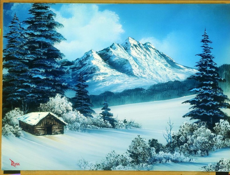 Toynk Bob Ross A Perfect Winter Day Nature Puzzle | 1000 Piece Jigsaw Puzzle | Retro Toys & Games