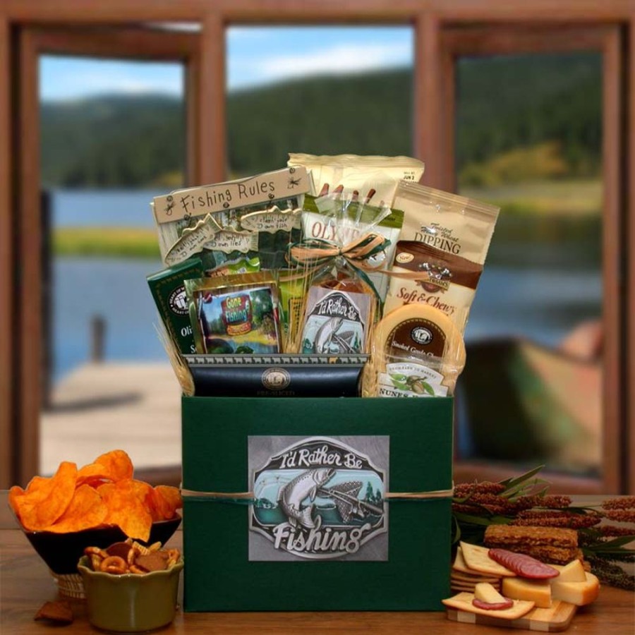 GBDS I'D Rather Be Fishing Gift Box | Sports Fan Gift Baskets