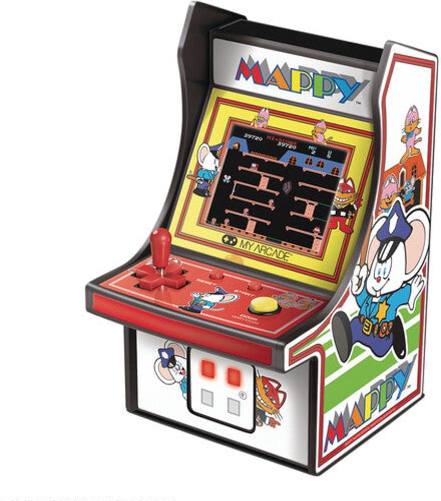 MeTV Entertainment My Arcade Dgunl-3224 Mappy Micro Player Retro Arcade Machine -6.75 Inch | Handheld Video Games