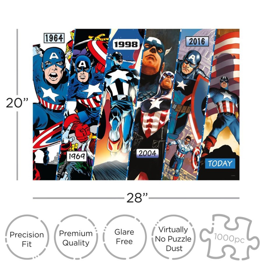 Toynk Marvel Captain America Timeline 1000 Piece Jigsaw Puzzle | Puzzles