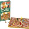 Toynk Snakes And Ladders | Classic Wooden Family Board Game | Retro Toys & Games