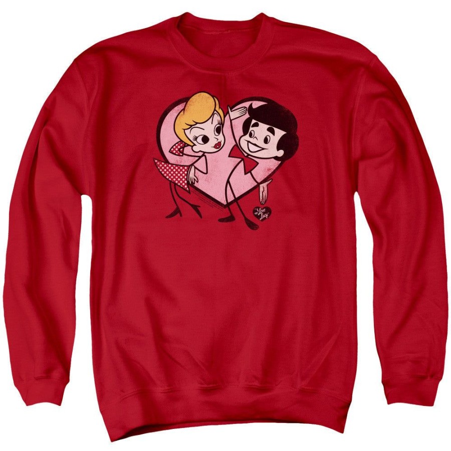 MeTV Custom Classics I Love Lucy - Cartoon Love | Crewneck Sweatshirts