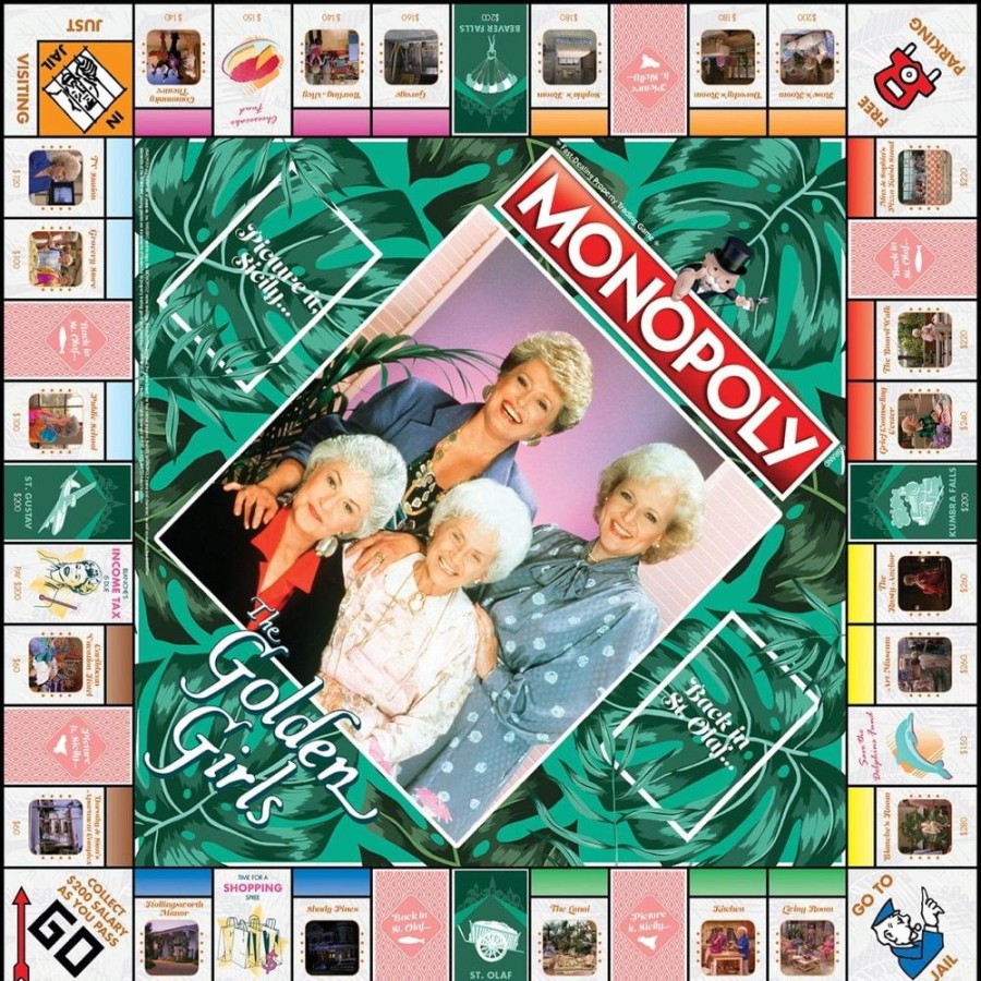 Toynk The Golden Girls Monopoly Board Game | Retro Toys & Games