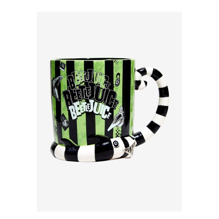 Toynk Beetlejuice 3D Sandworm Ceramic Mug With Sculpted Handle | Holds 24 Ounces | Drinkware