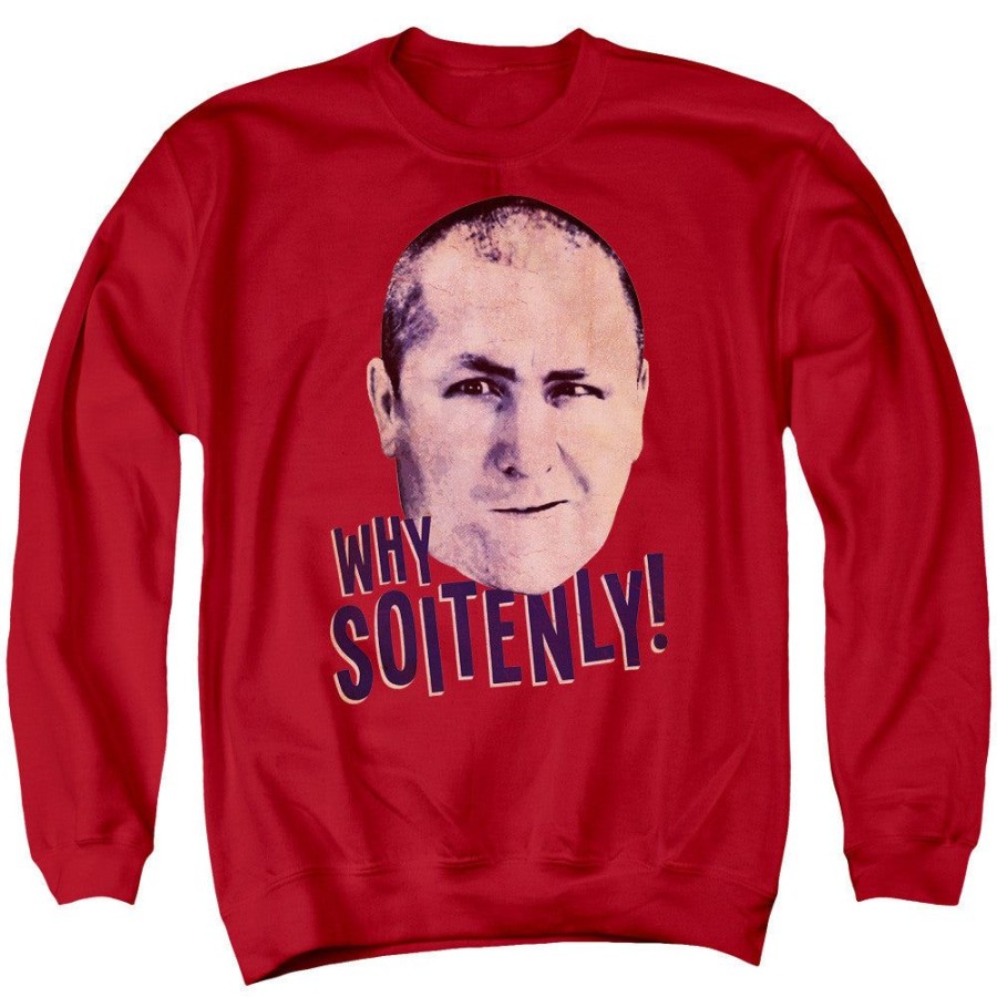 MeTV Custom Classics Three Stooges - Why Soitenly | Crewneck Sweatshirts