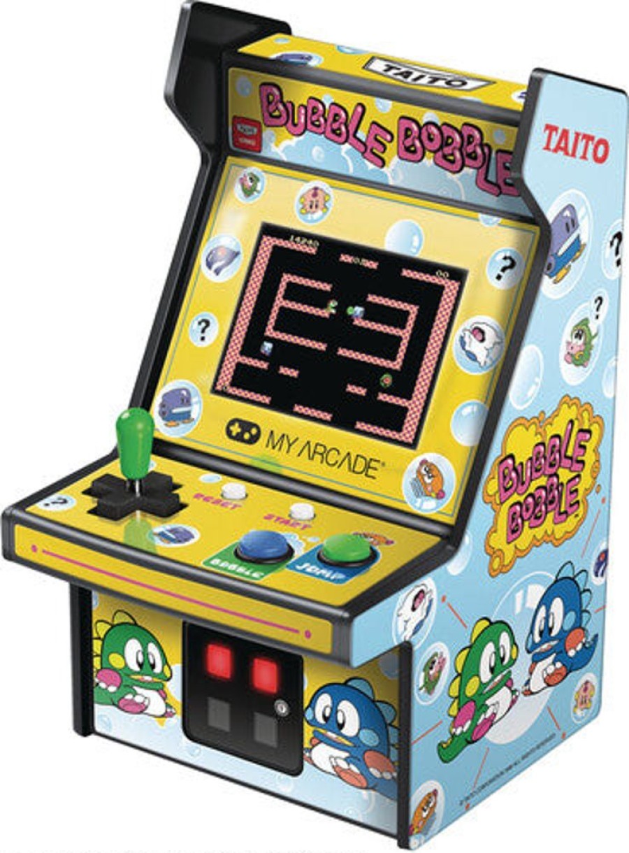 MeTV Entertainment My Arcade Dgunl-3241 Bubble Bobble Micro Player Retro Arcade Machine - 6.75 In | Handheld Video Games