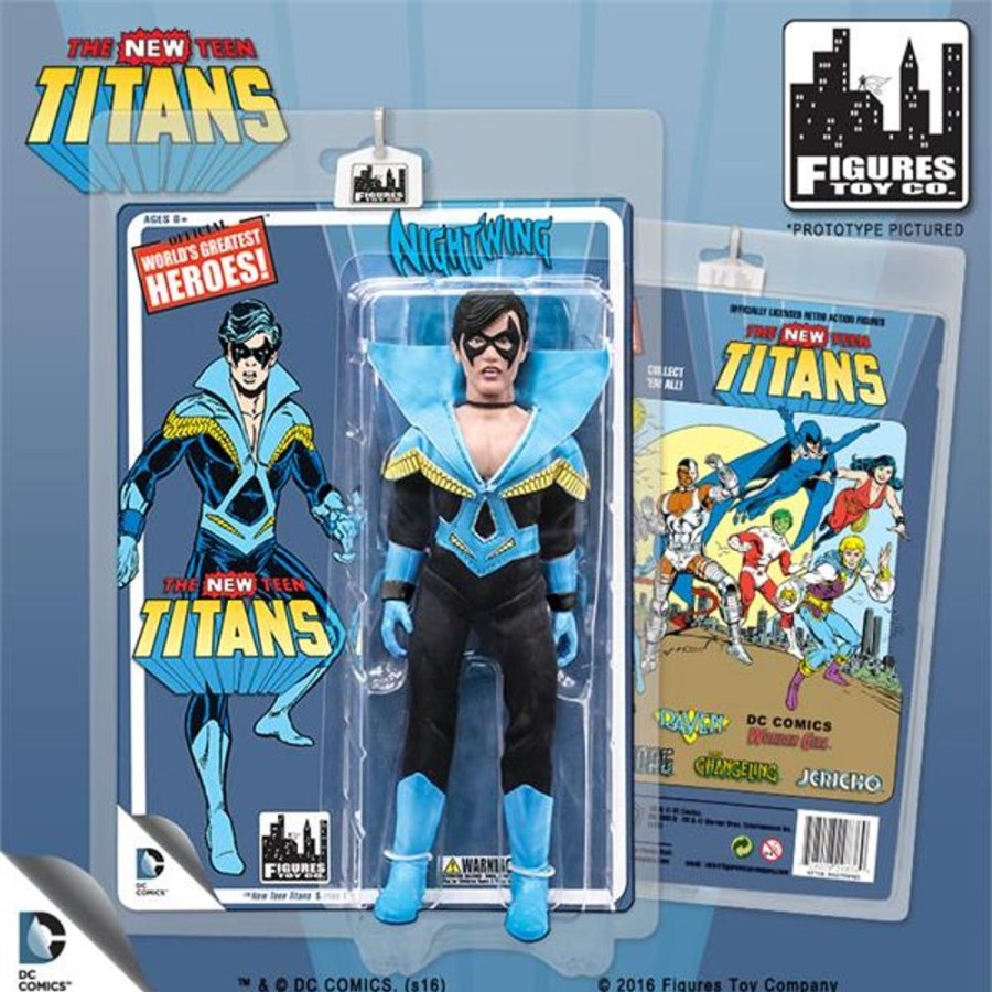 MeTV Figures The New Teen Titans Retro 8 Inch Action Figures Series 1: Nightwing | Heroes & Villains