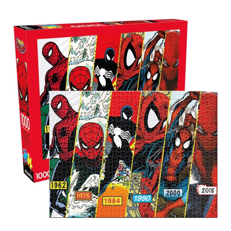 Toynk Marvel Spider-Man Timeline 1000 Piece Jigsaw Puzzle | Retro Toys & Games