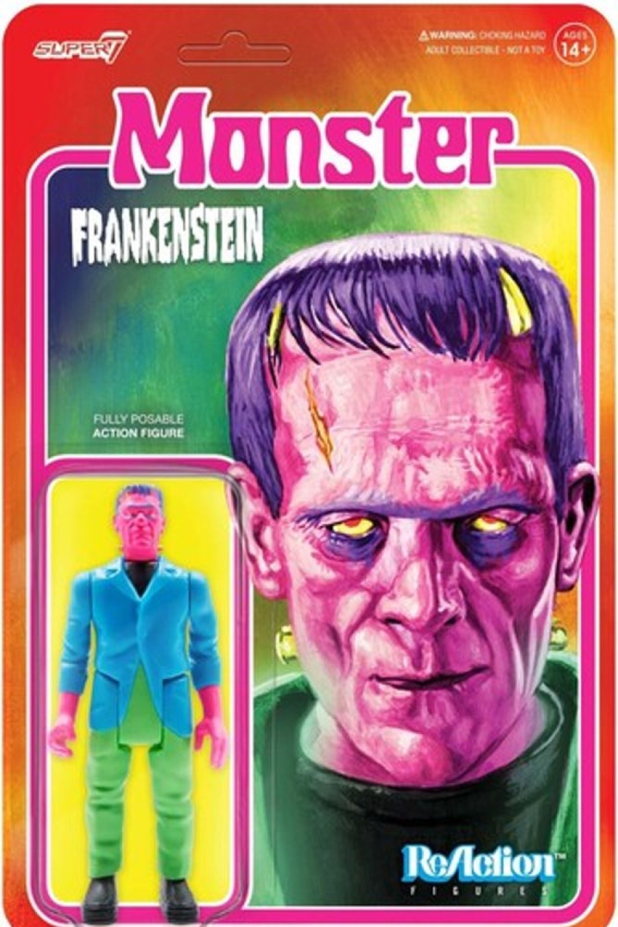 MeTV Entertainment Super7 - Universal Monsters Reaction Figure - Frankenstein (Costume Colors) | Universal Monsters