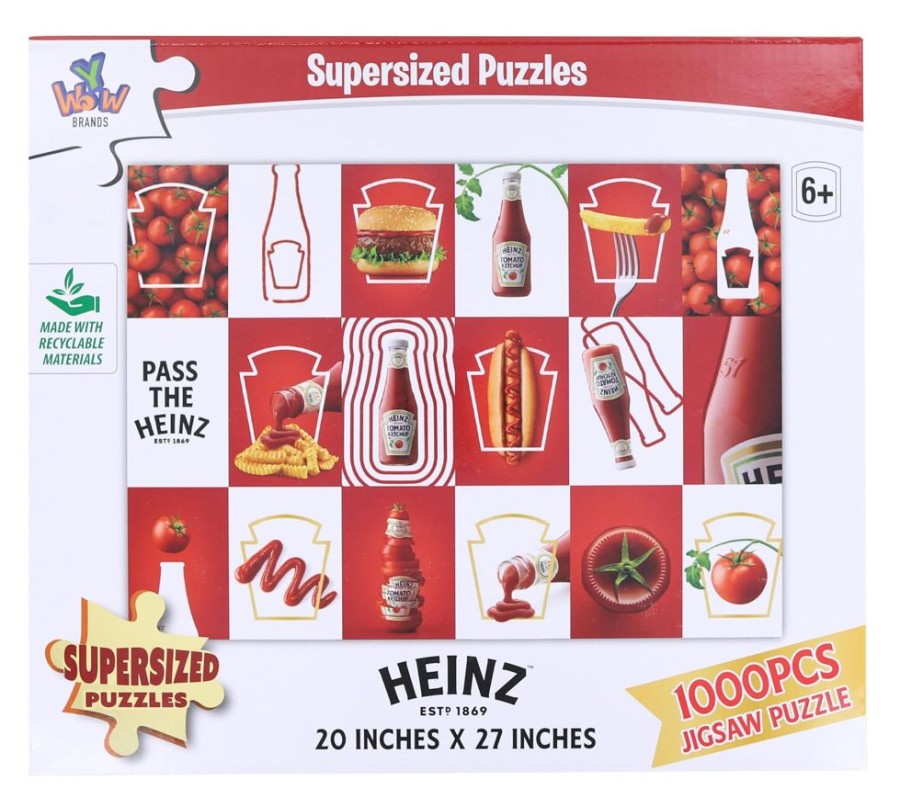 Toynk Heinz Ketchup Supersized 1000 Piece Jigsaw Puzzle | Retro Toys & Games