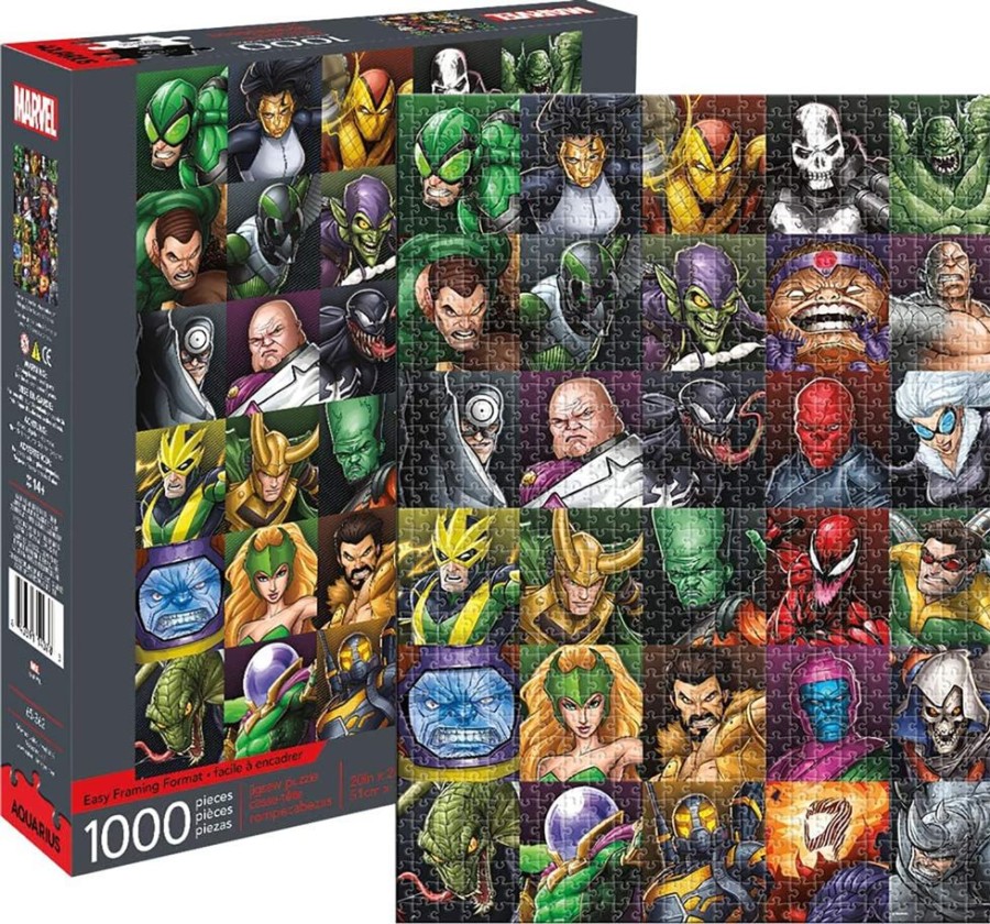 Toynk Marvel Villains Collage 1000 Piece Jigsaw Puzzle | Retro Toys & Games