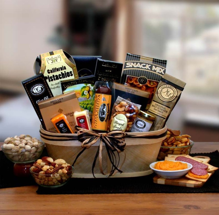 GBDS Gourmet Nut & Sausage Gift Basket | Gourmet Gift Baskets