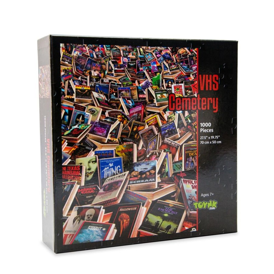 Toynk Horror Vhs Cemetery 1000-Piece Jigsaw Puzzle | Toynk Exclusive | Retro Toys & Games