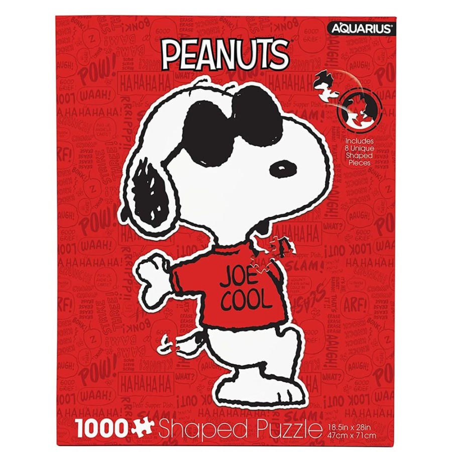 Toynk Peanuts Joe Cool Shaped 1000 Piece Jigsaw Puzzle | Retro Toys & Games