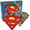 Toynk Dc Comics Superman Logo 600 Piece Shaped 2 Sided Jigsaw Puzzle | Retro Toys & Games