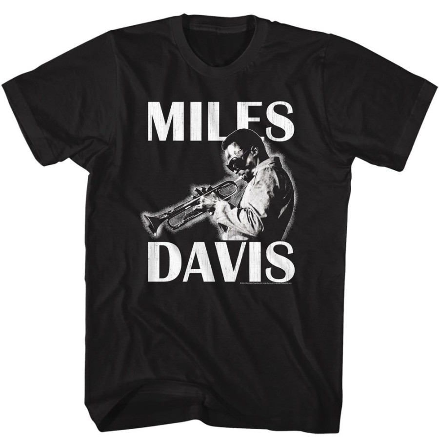 MeTV Custom Brands Miles Davis - Playing The Trumpet | Band And Artist Apparel