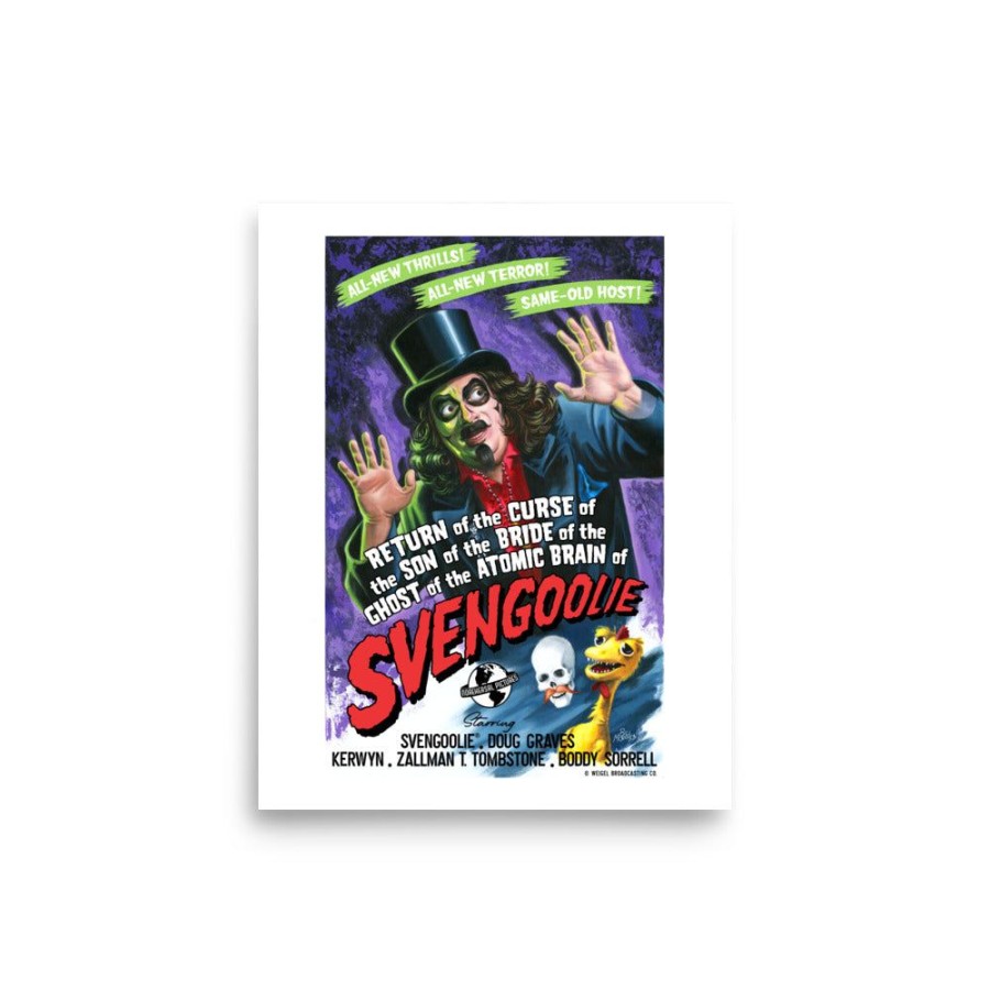 MeTV Custom Products The Horror Of Svengoolie Poster Svengoolie® Art Print By Bill Morrison (2022 Series) | 2023 Svengoolie Artist Collection