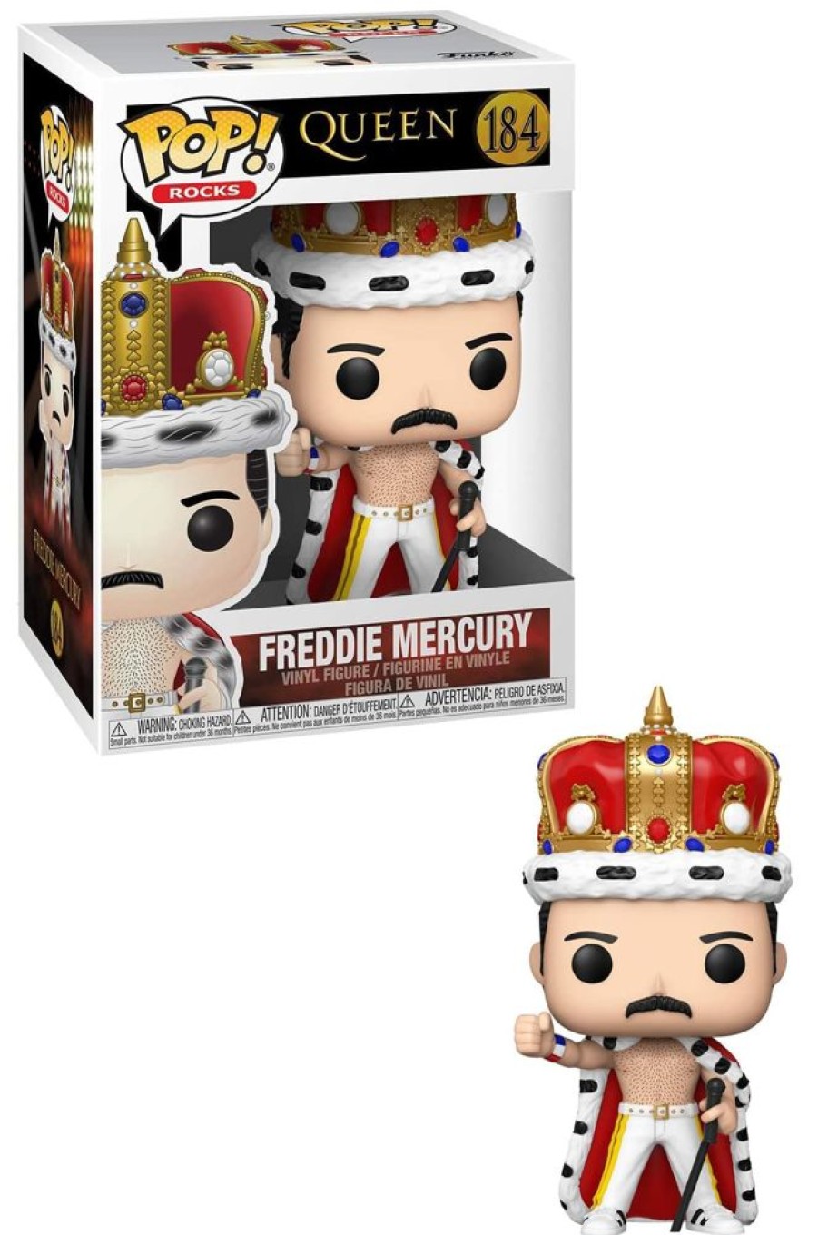 Toynk Queen Funko Pop Rocks Vinyl Figure | King Freddie Mercury | Funko Pops!