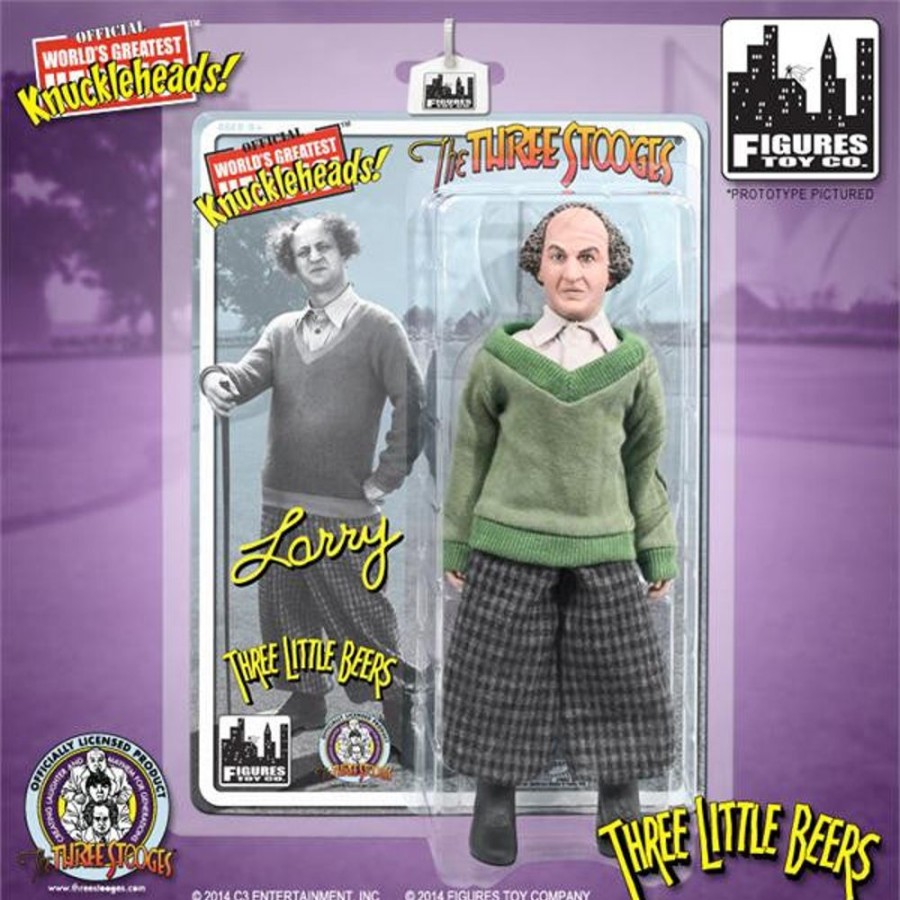 MeTV Figures The Three Stooges 8 Inch Deluxe Figurine: Three Little Beers Larry | The Three Stooges