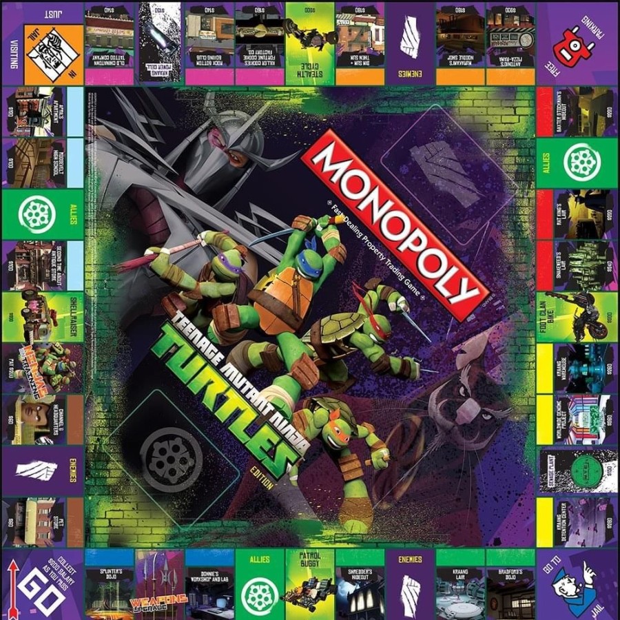 Toynk Monopoly Teenage Mutant Ninja Turtles Board Game | Retro Toys & Games