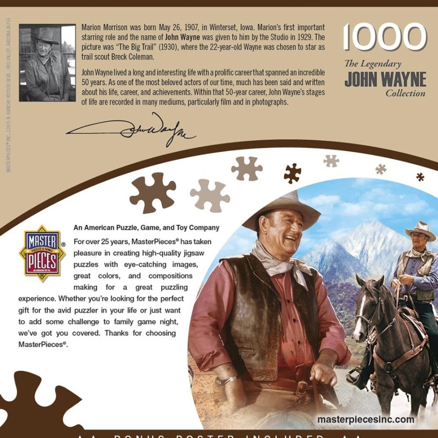 Toynk John Wayne On The Trail 1000 Piece Jigsaw Puzzle | Puzzles