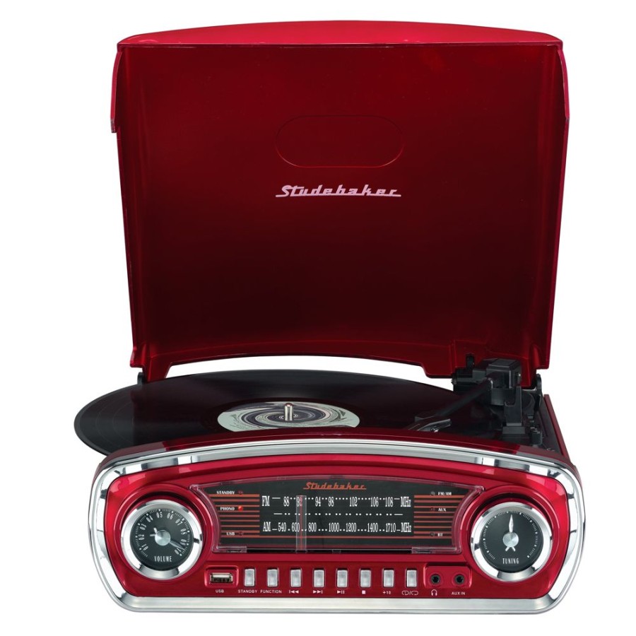 Studebaker Studebaker 3-Speed Turntable With Bluetooth Receiver And Am/Fm Radio | Record Players