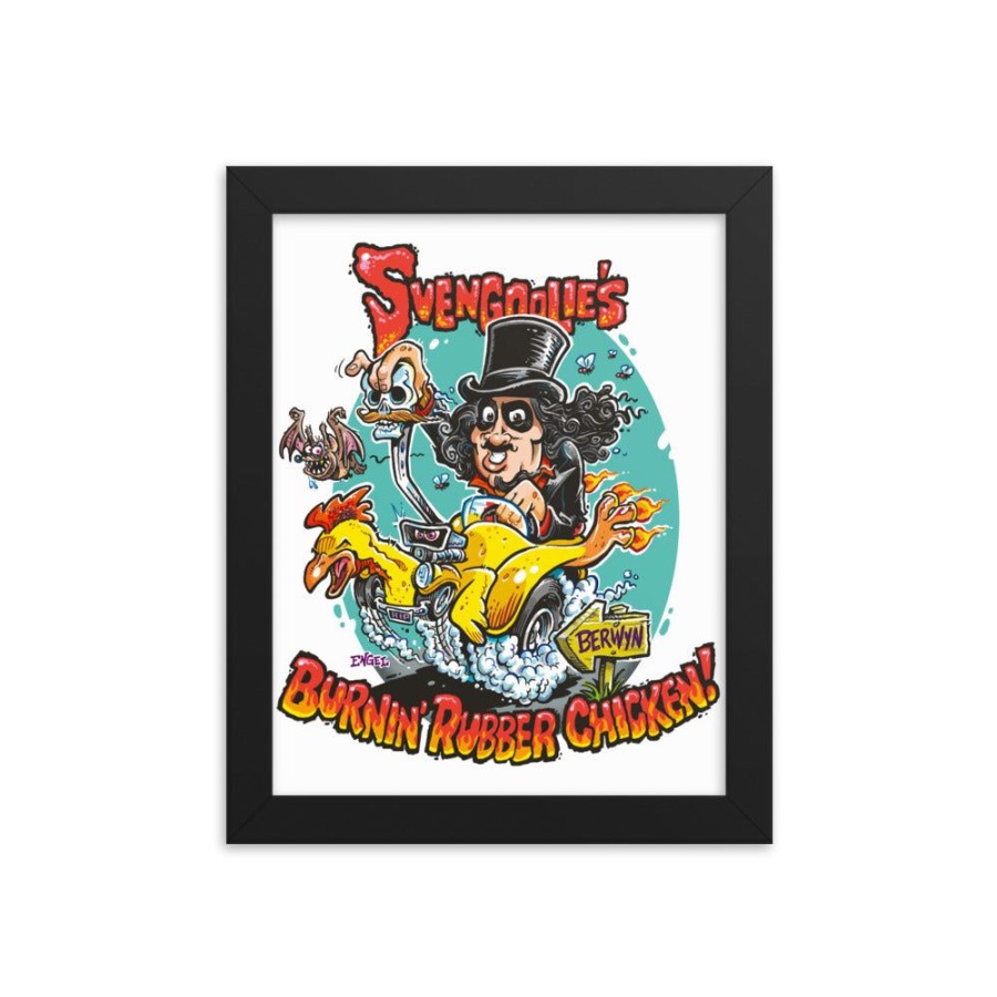 MeTV Custom Products Burnin' Rubber Chicken Svengoolie® Art Print By Jim Engel (2022 Series) | 2023 Svengoolie Artist Collection