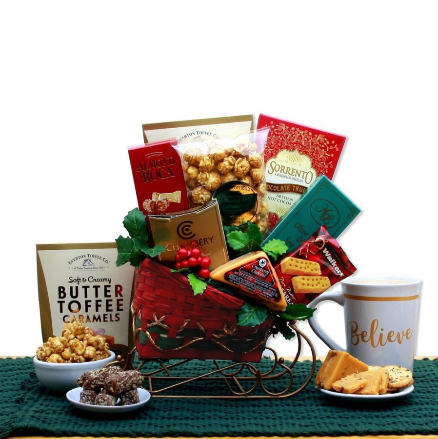 GBDS A Holiday Classic Old Fashioned Sleigh | Gourmet Gift Baskets