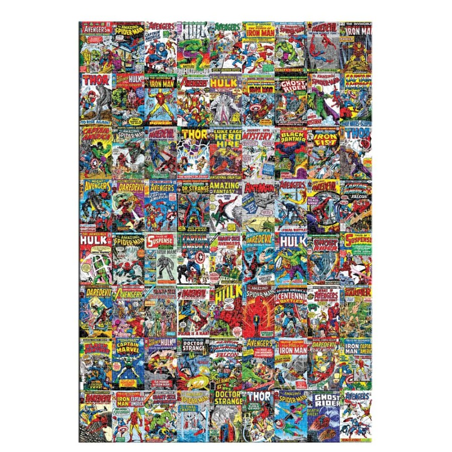 Toynk Marvel Comics Covers Superheroes 3000-Piece Jigsaw Puzzle | Toynk Exclusive | Retro Toys & Games